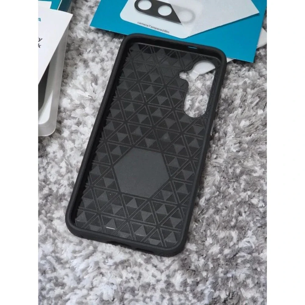 NWT Samsung Galaxy S24 Plus Rugged Black Case & Screen Protector Bundle Kit